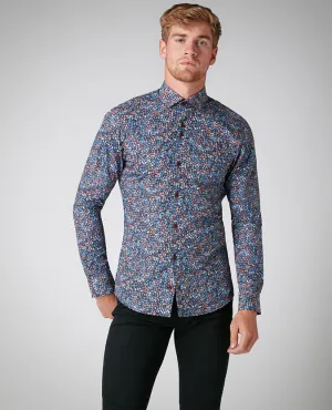 Slim Fit Printed Cotton Shirt