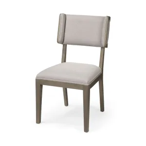 Tenton Dining Chair Gray Fabric | Gray Wood