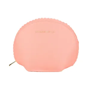 Vanity Pouch Scalloped Medium - Peach Pink