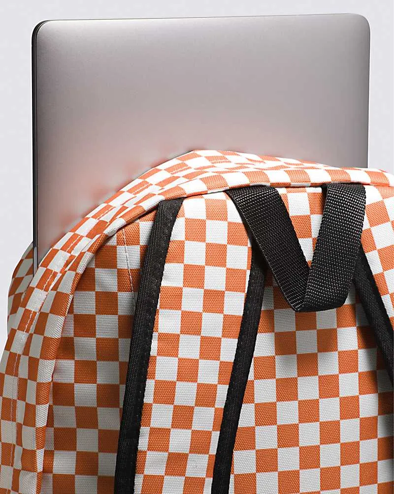 Vans Old Skool Check Backpack Carnelian