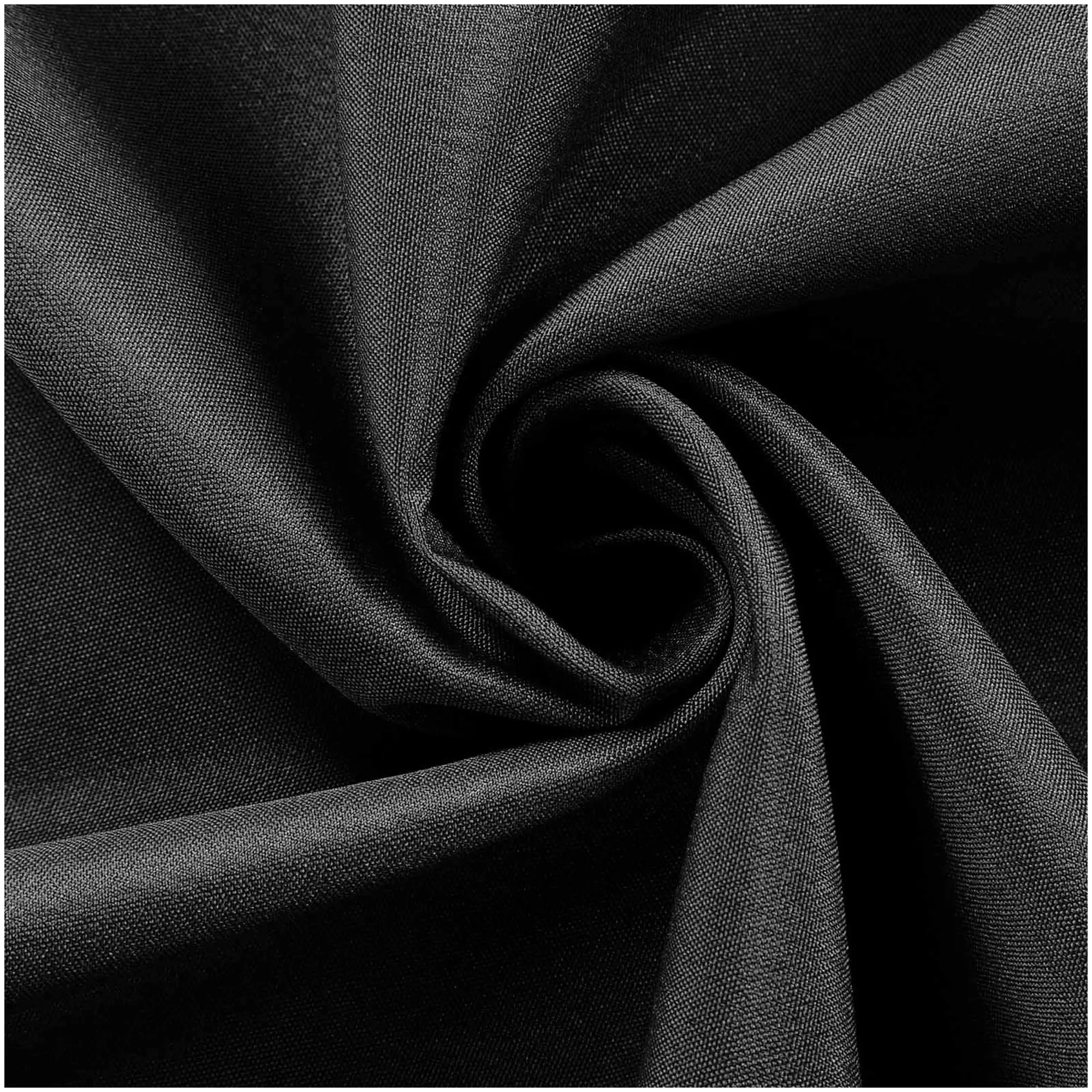 Wrinkle Resistant Fabric Dinner Napkins, Oversized 20 x 20 Inches, Black (Set of 10)